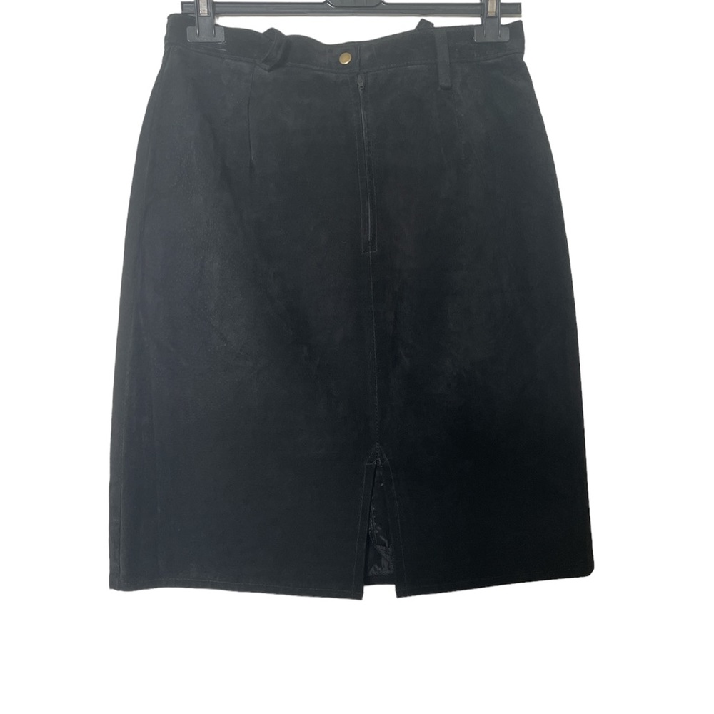 🇨🇦 Made in Canada vintage suede black skirt size 12 (better fit for size 10)